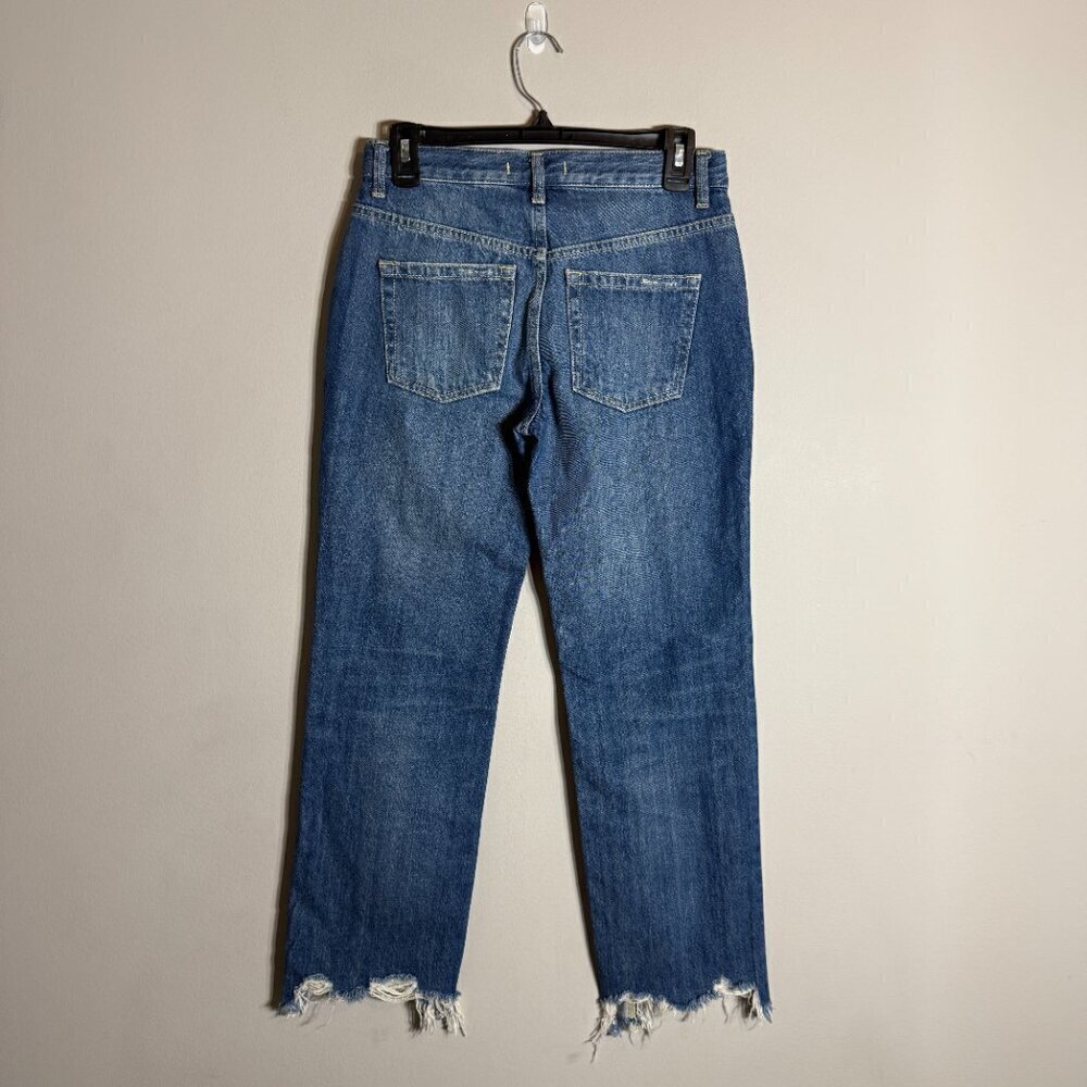 Free People We the Free Maggie Mid-Rise Straight Leg Jeans Women's 25 Blue NWT - Picture 4 of 13